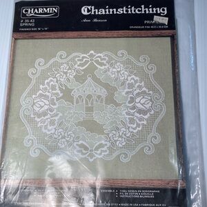 Charmin chain stitching‎ Ann Bensen designed. 18 x 14” 35-43 “Spring” G1